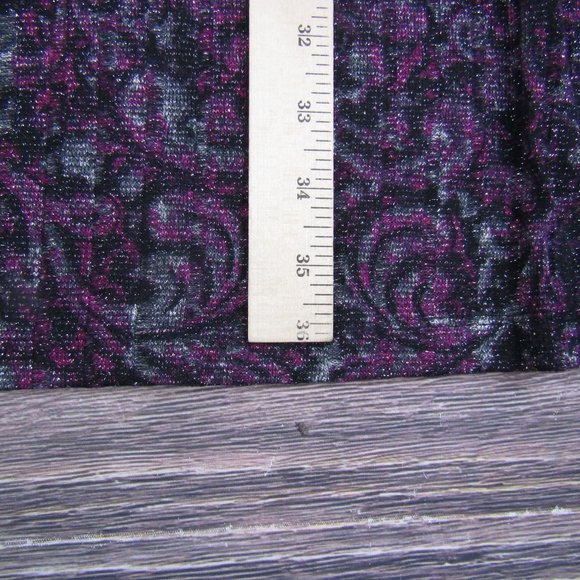 London Times NWT Large Purple Turtle Neck Long Sleeve Ribbed Pullover Mini Dress - Picture 5 of 7